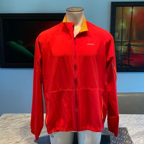 Patagonia Extra Large Windbreaker Jacket Zip Up Elastic Waist - Picture 1 of 7